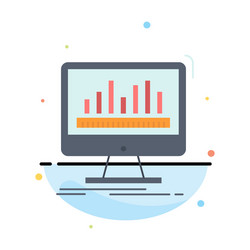 Analytics processing dashboard data stats flat vector