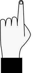 hand pointing with index finger icon image vector image