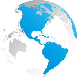 3D Transparent Earth Globe Vector Image