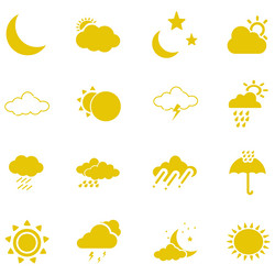 clouds icons set of in different form vector image
