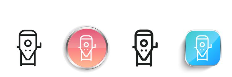 fermentation icon thin linear regular and button vector image