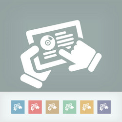 Tablet or smartphone music icon vector