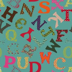 all tetters from alfabet repeat pattern vector image