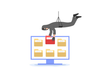 computer virus cyber crime and hacker attack vector image