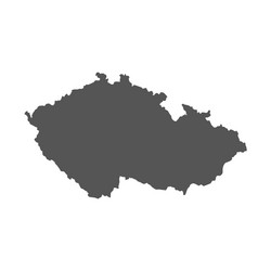 Czech Republic Map Outline vector
