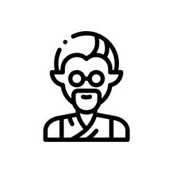 elf icon thin linear style design isolated vector image