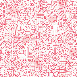 Seamless pattern with different arrows vector