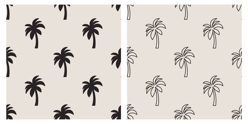 seamless pattern with palm trees tree vector image