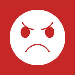 angry emoji icon vector