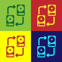 color a fixed data storage device hard disk vector image