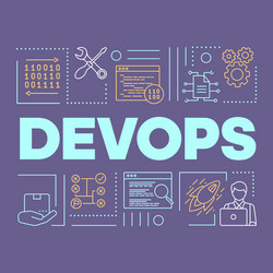 DevOps Concepts: Binary & System vector image