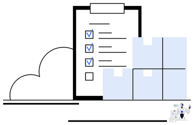efficient checklist system for inventory vector image