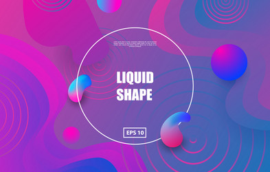 Liquid color background design fluid gradient vector