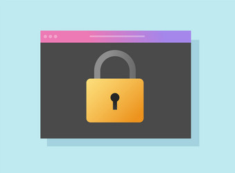 Secure ssl website page online access icon vector