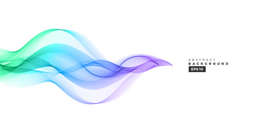 Wave element with abstract colorful lines vector