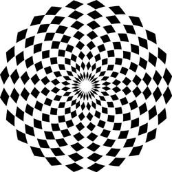 Abstract geometric circle element with square vector