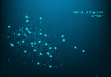 abstract illuminated particles and lines plexus vector image