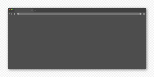 blank web browser window with tab toolbar vector image