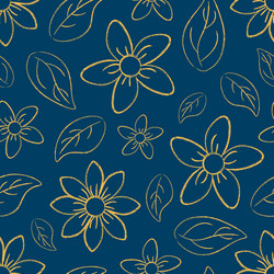 Seamless pattern of blue color with the image vector