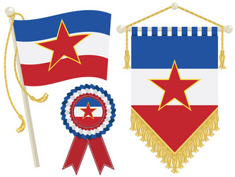 yugoslavia flags vector