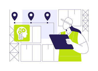 ai-driven inventory automation abstract concept vector image