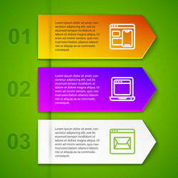 set line web developer programming code laptop vector image