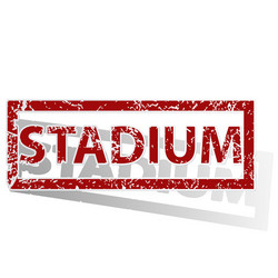 Stadium outlined stamp vector