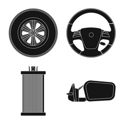design auto and part symbol set vector image