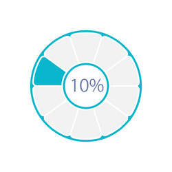 Donut infographic chart design template for dark Vector Image