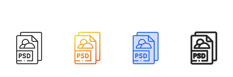 files iconthin linear gradient blue stroke vector image
