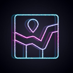glowing neon line graph chart diagram vector image