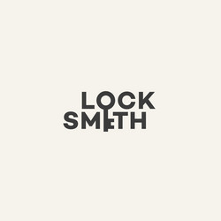 Lock lettering logo Royalty Free Vector Image - VectorStock