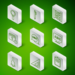 Set line clipboard with checklist triangular vector