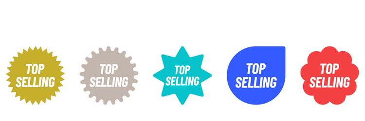 New offer starburst icon callout sticker set Vector Image