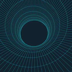 wireframe torus with connected lines and dots vector image