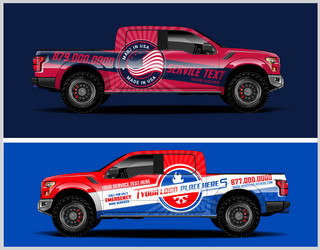 Cargo Van Wrap Vehicle Graphics Vector Image