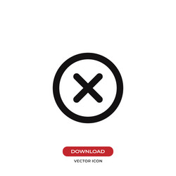 Close icon delete remove cancel exit symbol vector