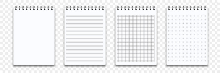 notebook memo notepad templates note pad or diary vector image