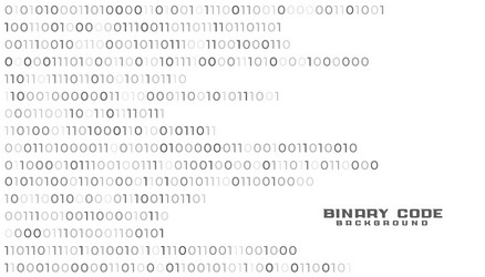 binary code network technology white background vector image