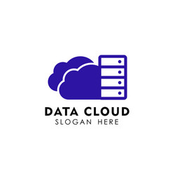 Web hosting logo template design emblem Royalty Free Vector