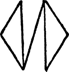 link design is a combination of two triangles vector image