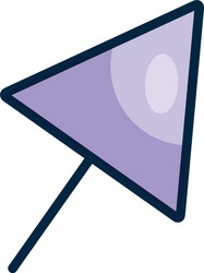 User interface concept location arrow icon line vector