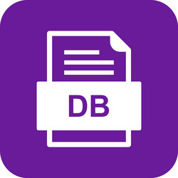 db file document icon vector image