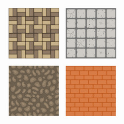 flat set ground textures for game patterns vector image
