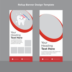 Modern Duotone Roll-Up Banner Vector Image