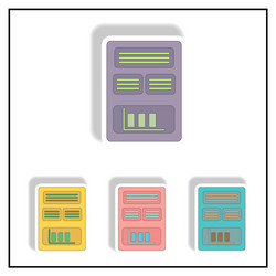 Bar graph statistic report vector