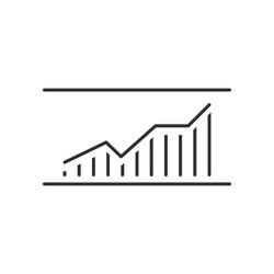 Growing graph infographic icon stock vector