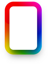 Rainbow color rectangular frame with place vector