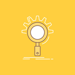 seo search optimization process setting flat line vector image