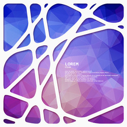abstract network frame with triangular background vector image